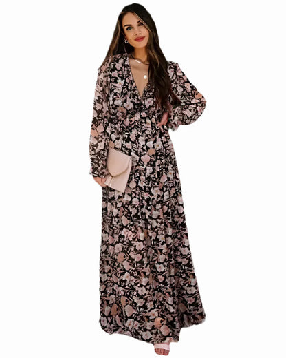 Bohemian Knot-Front Tiered Maxi Dress